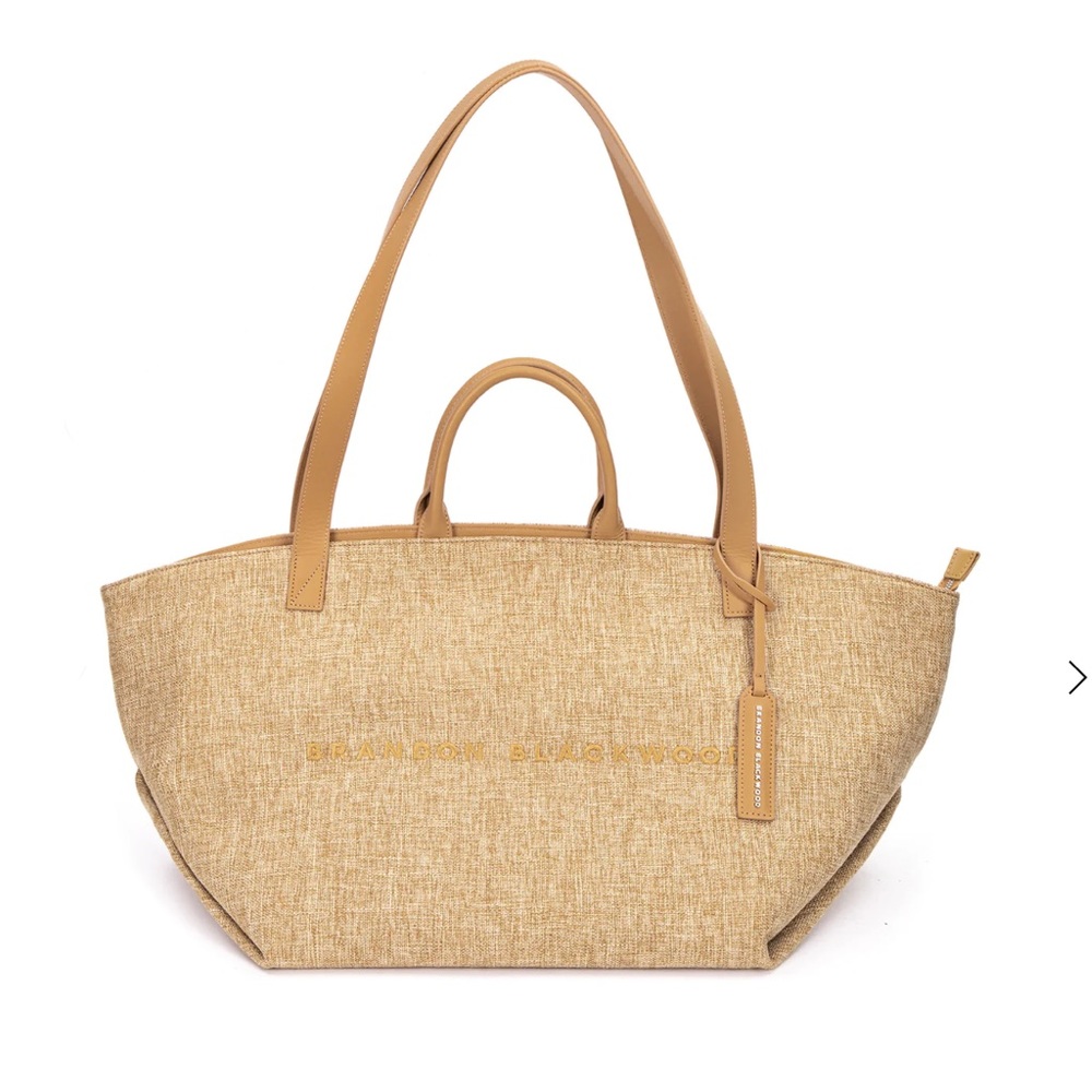 Brandon Blackwood NEW with tags (NWT) everyday tote linen canvas - HUGE